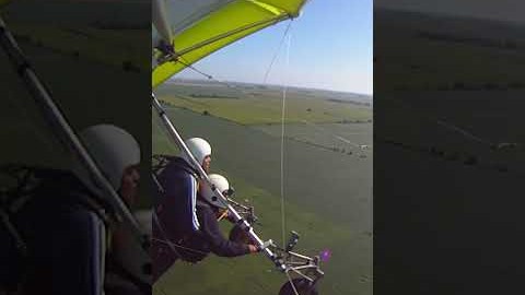 Here we are hanggliding